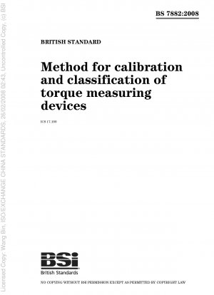 Verfahren zur Kalibrierung und Klassifizierung von Drehmomentmessgeräten