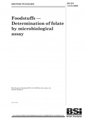 Lebensmittel - Bestimmung von Folat mittels mikrobiologischem Test