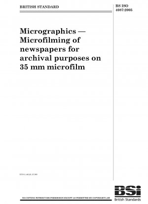 Mikrographik – Mikroverfilmung von Zeitungen für Archivzwecke auf 35-mm-Mikrofilm