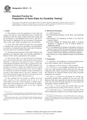 Standardpraxis für die Vorbereitung von Felsplatten für Dauerhaftigkeitstests