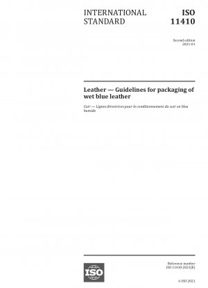 Leder – Richtlinien für die Verpackung von Wet-Blue-Leder