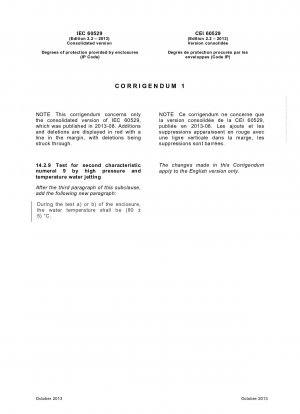Degres De Protection Procures Par Les Enveloppes (Code IP) (Ausgabe 2.1 ***Gilt nur für französischen Text***)