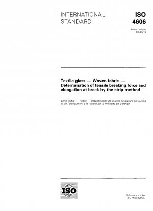 Textilglas - Gewebe - Bestimmung der Zugbruchkraft und Bruchdehnung nach der Streifenmethode