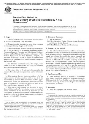 Standardtestmethode für den Schwefelgehalt von Zellulosematerialien mittels Röntgenfluoreszenz