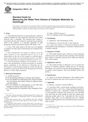 Standardhandbuch zur Messung des Wasserporenvolumens katalytischer Materialien mittels Zentrifuge