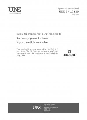 Tanks für den Transport gefährlicher Güter - Serviceausrüstung für Tanks - Dampfverteiler-Entlüftungsventil