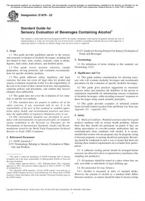 Standardhandbuch zur sensorischen Bewertung alkoholhaltiger Getränke