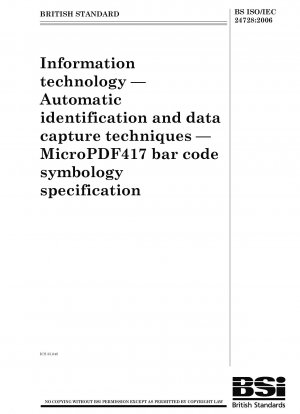 Informationstechnologie – Automatische Identifikations- und Datenerfassungstechniken – MicroPDF417-Barcode-Symbologie-Spezifikation