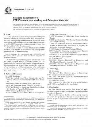 Standardspezifikation für FEP-Fluorkohlenstoff-Form- und Extrusionsmaterialien