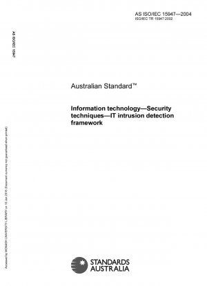 Informationstechnologie – Sicherheitstechniken – IT-Intrusion-Detection-Framework