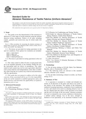 Standardhandbuch für die Abriebfestigkeit von Textilgeweben (gleichmäßiger Abrieb)