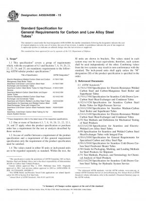 Standardspezifikation für allgemeine Anforderungen für Rohre aus Kohlenstoffstahl und niedriglegiertem Stahl