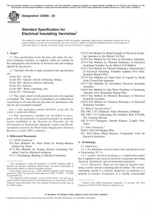 Standardspezifikation für elektrische Isolierlacke