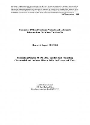 D0665-Testmethode für rostverhindernde Eigenschaften von inhibiertem Mineralöl in Gegenwart von Wasser