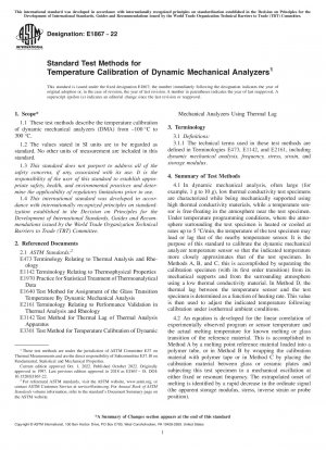 Standardtestmethoden für die Temperaturkalibrierung dynamisch-mechanischer Analysatoren