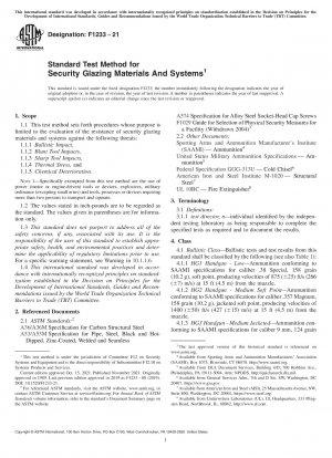 Standardtestmethode für Sicherheitsverglasungsmaterialien und -systeme