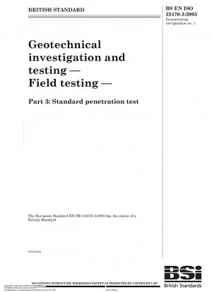 Geotechnische Untersuchungen und Tests – Feldtests – Standard-Penetrationstest