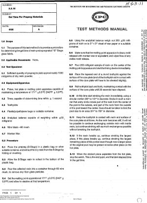 Gelzeit für Prepreg-Materialien; Revision A – April 1986