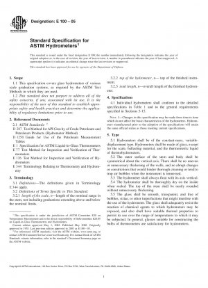 Standardspezifikation für ASTM-Hydrometer