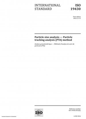 Partikelgrößenanalyse – Methode der Partikelverfolgungsanalyse (PTA).