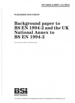 Hintergrundpapier zu BS EN 1994-2 und dem nationalen Anhang des Vereinigten Königreichs zu BS EN 1994-2