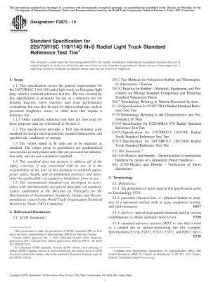 Standardspezifikation für 225/75R16C 116/114S M+S Radial Light Truck Standard-Referenztestreifen
