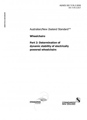 Rollstühle, Teil 2: Bestimmung der dynamischen Stabilität elektrisch angetriebener Rollstühle