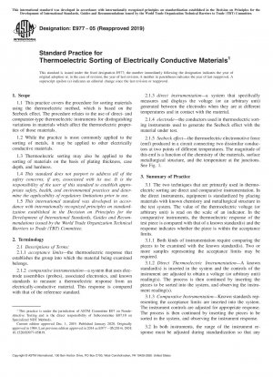 Standardpraxis für die thermoelektrische Sortierung elektrisch leitfähiger Materialien