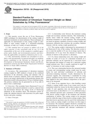 Standardverfahren zur Bestimmung des Chrombehandlungsgewichts auf Metallsubstraten mittels Röntgenfluoreszenz