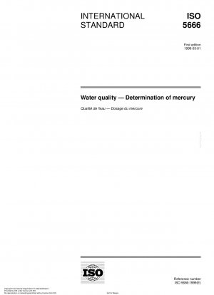Wasserqualität – Bestimmung von Quecksilber