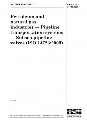 Erdöl- und Erdgasindustrie. Pipeline-Transportsysteme. Unterwasser-Pipeline-Ventile