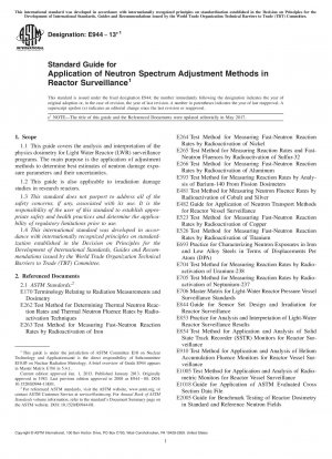 Standardhandbuch für die Anwendung von Neutronenspektrum-Anpassungsmethoden bei der Reaktorüberwachung