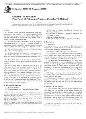 Standardtestmethode für den Pourpoint von Erdölprodukten (Robotic Tilt Method)