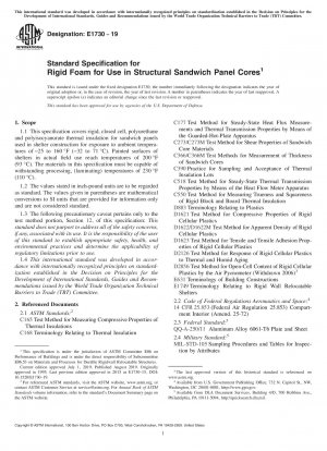 Standardspezifikation für Hartschaum zur Verwendung in strukturellen Sandwichplattenkernen