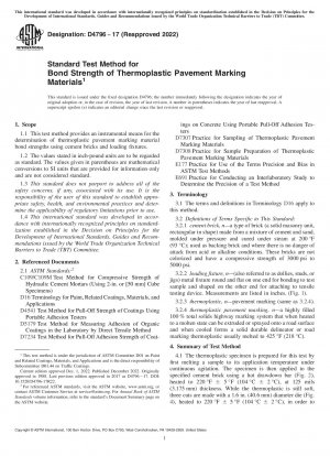 Standardtestverfahren für die Haftfestigkeit von thermoplastischen Fahrbahnmarkierungsmaterialien