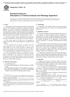 Standardpraxis zur Beschreibung thermischer Analyse- und Rheologiegeräte