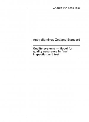 Qualitätssysteme – Modell zur Qualitätssicherung in der Endkontrolle und Prüfung
