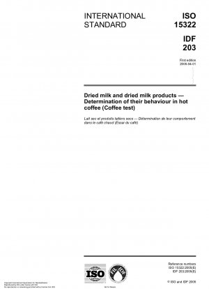 Trockenmilch und Trockenmilchprodukte – Bestimmung ihres Verhaltens in heißem Kaffee (Kaffeetest)