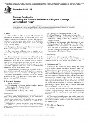 Standardverfahren zur Beurteilung der Lösungsmittelbeständigkeit organischer Beschichtungen mithilfe von Lösungsmittelreiben