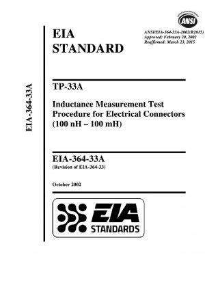 TP-33A-Induktivitätsmessverfahren für elektrische Steckverbinder (100 nH – 100 mH)