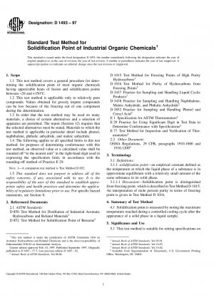 Standardtestmethode für den Erstarrungspunkt industrieller organischer Chemikalien