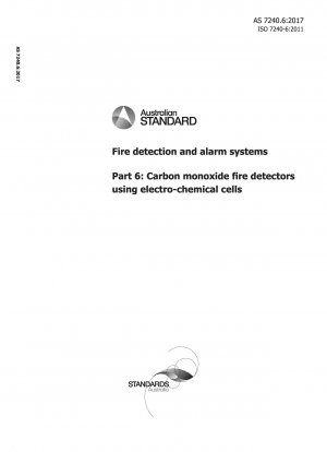 Branderkennungs- und Alarmsysteme, Teil 6: Kohlenmonoxid-Brandmelder mit elektrochemischen Zellen
