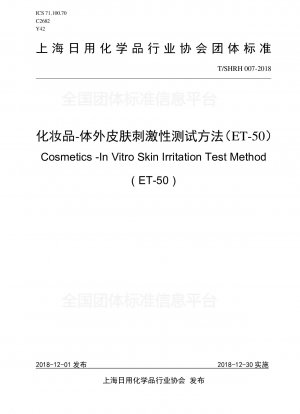 Kosmetika – In-vitro-Hautreizungstestmethode (ET-50)