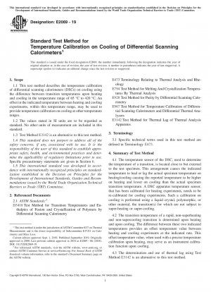Standardtestmethode für die Temperaturkalibrierung bei der Kühlung von dynamischen Differenzkalorimetern