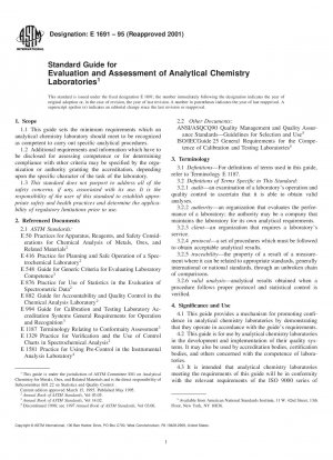 Standardhandbuch für die Bewertung und Bewertung von Laboratorien für analytische Chemie (zurückgezogen 2007)