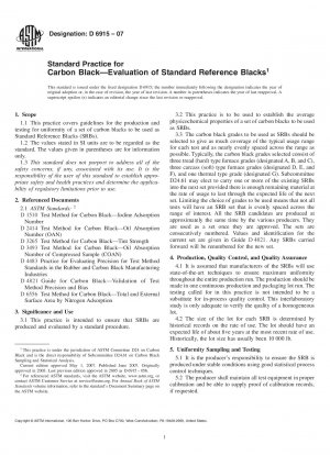 Standardpraxis zur Carbon Black-Bewertung von Standard-Referenzrußen