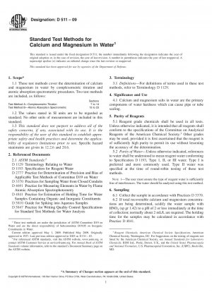 Standardtestmethoden für Kalzium und Magnesium in Wasser