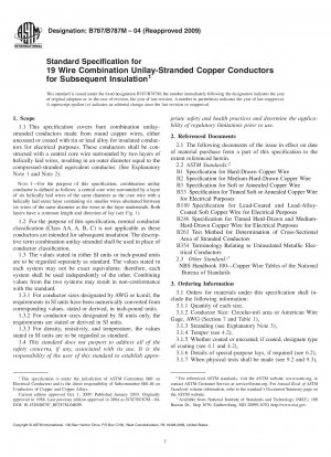 Standardspezifikation für 19-Draht-Kombinations-Unilay-Litzen-Kupferleiter für die anschließende Isolierung