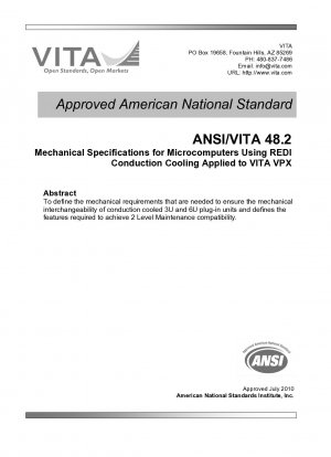 Mechanische Spezifikation für Mikrocomputer mit REDI-Konduktionskühlung, angewendet auf VITA VPX