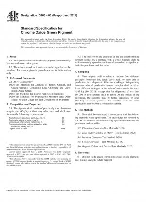 Standardspezifikation für Chromoxidgrünpigment